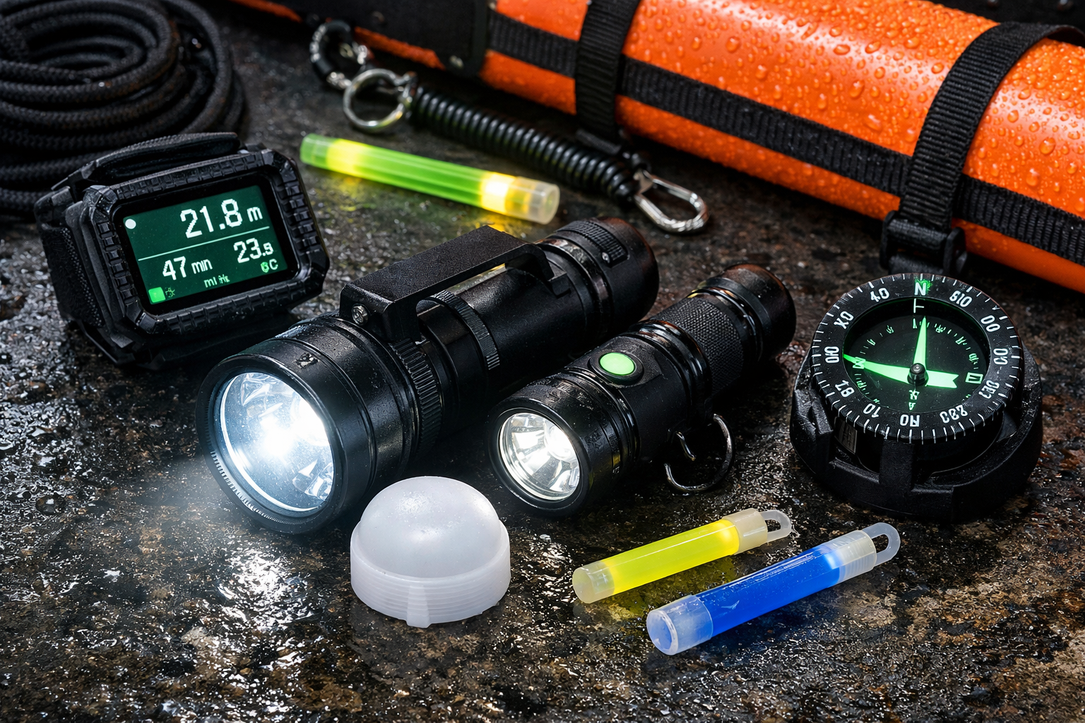 Matériels recommandé pour une plongée de nuit